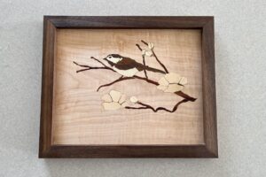 Bird in a tree Marquetry