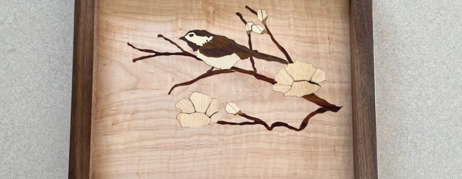 Bird in a tree Marquetry