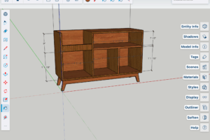 Update on the cherry record storage cabinet .