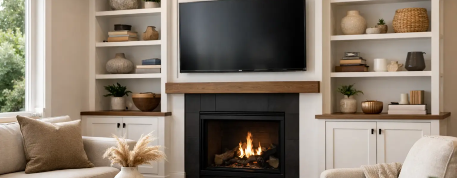 Custom Built In Cabinets for Living Room